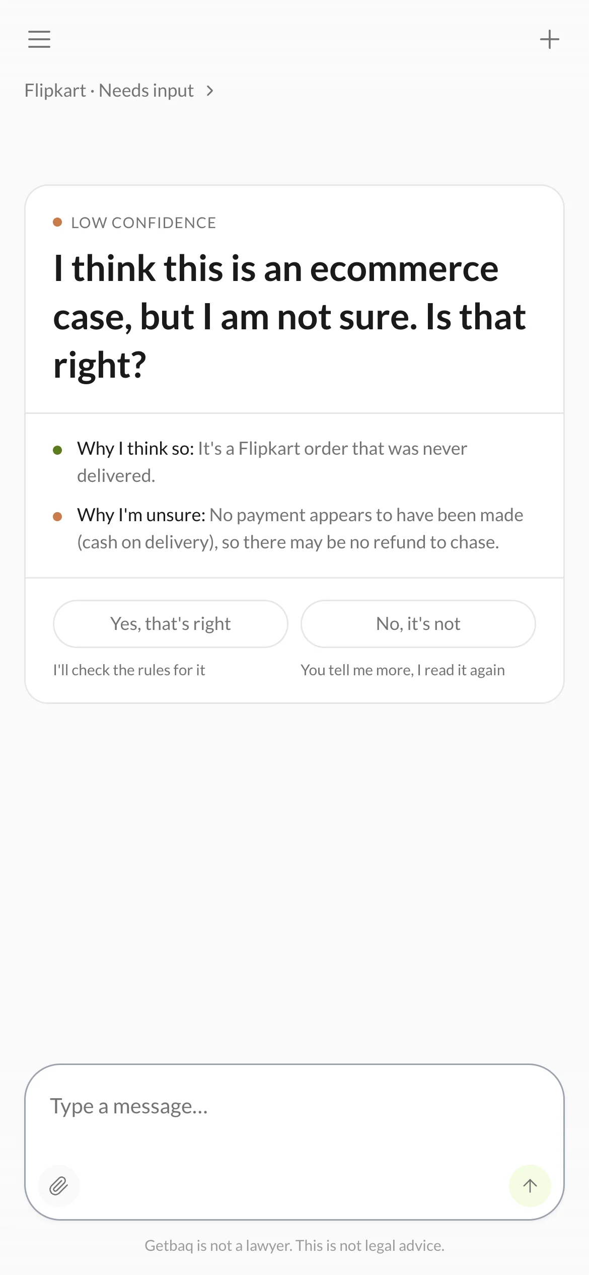 Not sure: I think this is an ecommerce case, but I am not sure. Is that right?